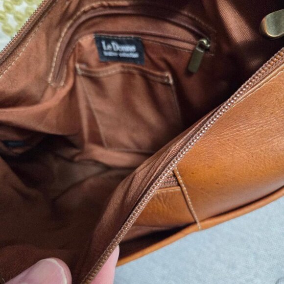 Le Donne Leather Quick Slip Shoulder Hobo HandBag - Picture 12 of 14